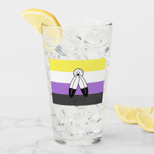 Two_Spirit Nonbinary Pride Flag Glass