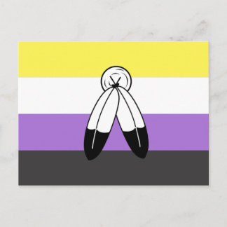 Two-Spirit Nonbinary Pride Flag Postcard