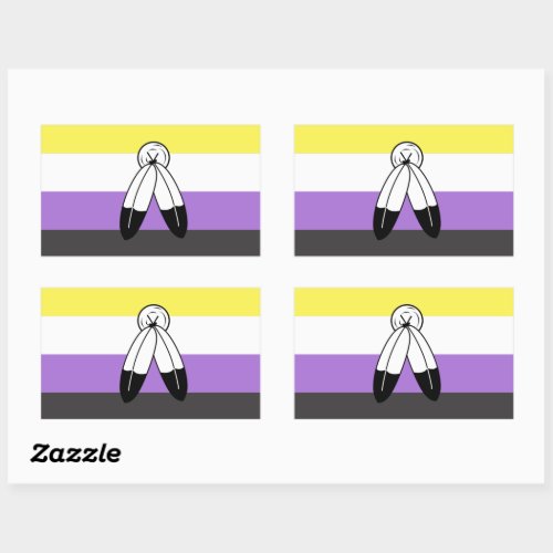 Two_Spirit Nonbinary Pride Flag Rectangular Sticker
