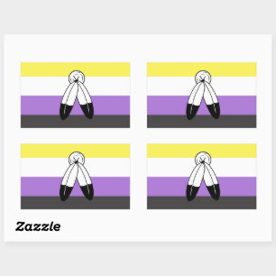 Two-Spirit Nonbinary Pride Flag Rectangular Sticker