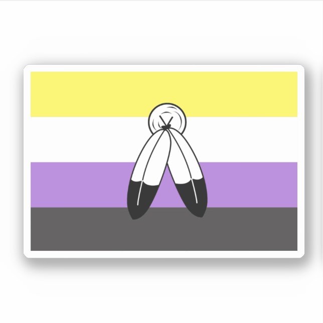 Two-Spirit Nonbinary Pride Flag Sticker (Front)