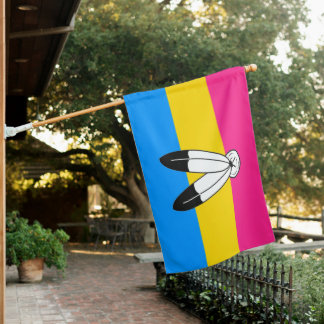 Two-Spirit Pansexual Pride Colors House Flag