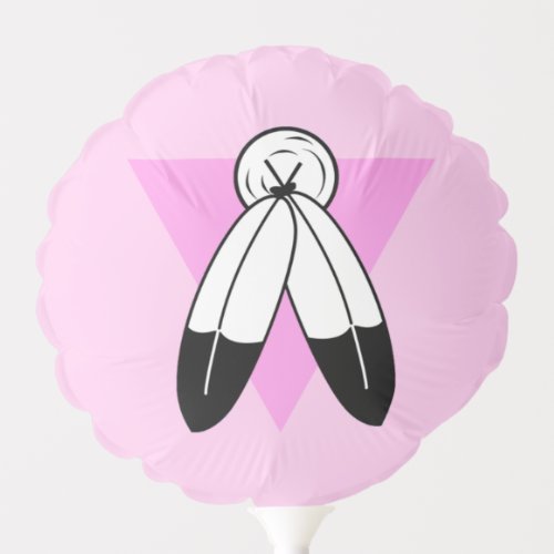 Two_Spirit Pink Triangle Flag Balloon