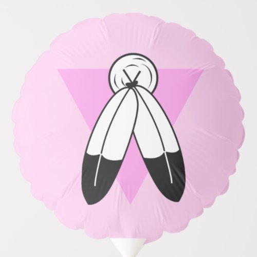 Two_Spirit Pink Triangle Flag Balloon