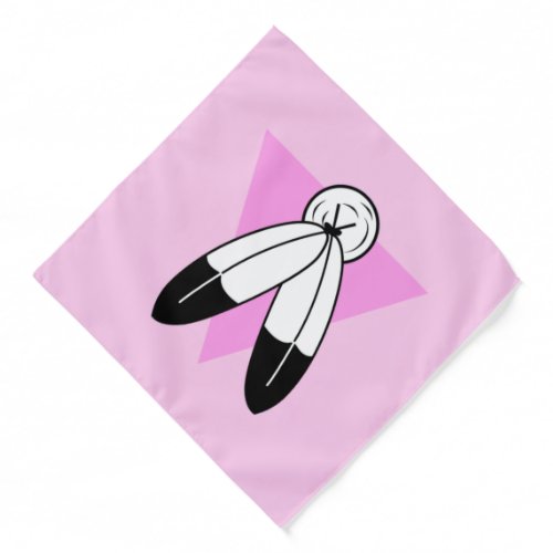 Two_Spirit Pink Triangle Flag Bandana