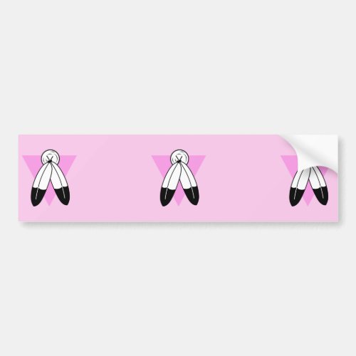 Two_Spirit Pink Triangle Flag Bumper Sticker