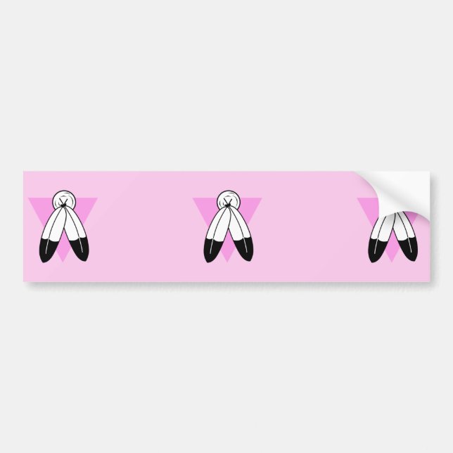 Two-Spirit Pink Triangle Flag Bumper Sticker (Front)