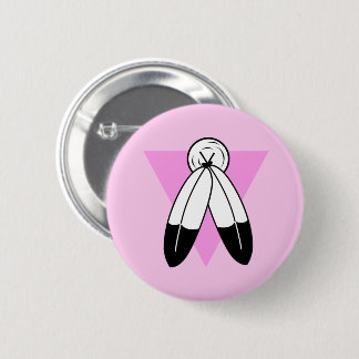 Two-Spirit Pink Triangle Flag Button