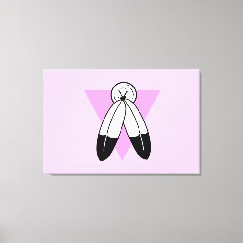 Two_Spirit Pink Triangle Flag Canvas Print