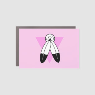 Two-Spirit Pink Triangle Flag Car Magnet