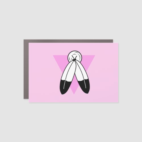 Two_Spirit Pink Triangle Flag Car Magnet