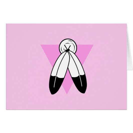 Two-Spirit Pink Triangle Flag Cards (Front Horizontal)