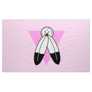 Two-Spirit Pink Triangle Flag Fabric