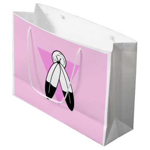 Two_Spirit Pink Triangle Flag Large Gift Bag