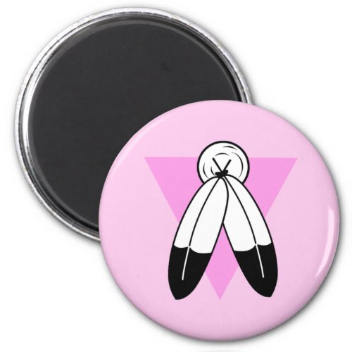Two_Spirit Pink Triangle Flag Magnet