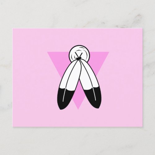 Two_Spirit Pink Triangle Flag Postcard