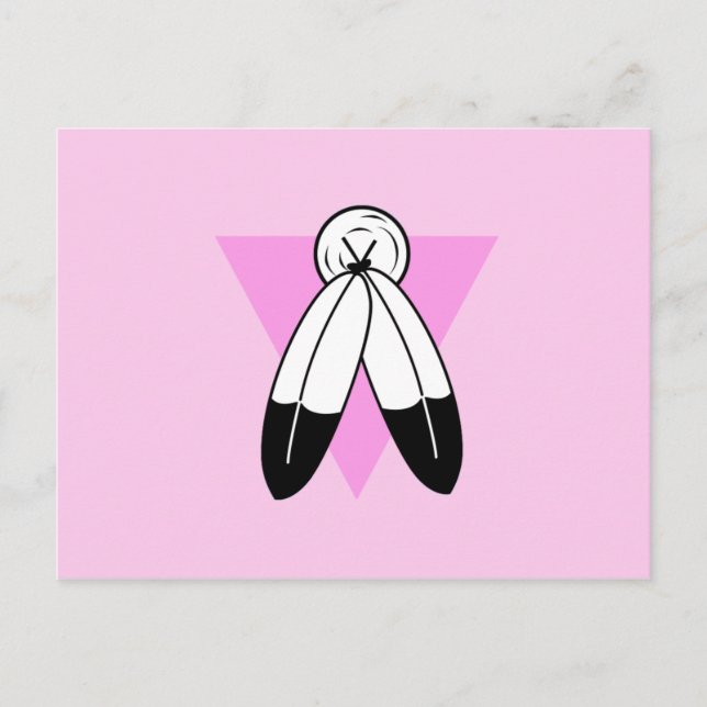 Two-Spirit Pink Triangle Flag Postcard (Front)