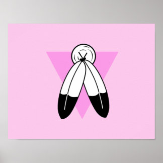 Two-Spirit Pink Triangle Flag Poster