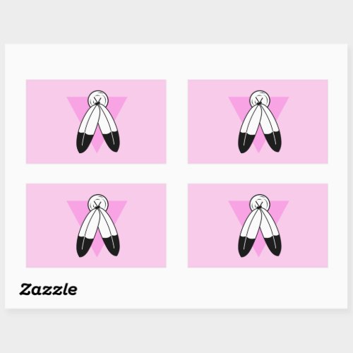 Two_Spirit Pink Triangle Flag Rectangular Sticker