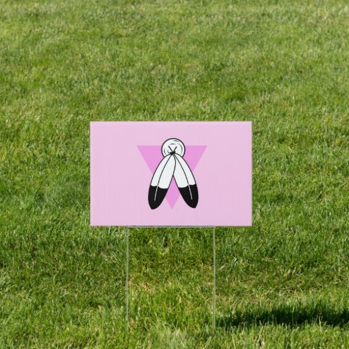 Two_Spirit Pink Triangle Flag Sign