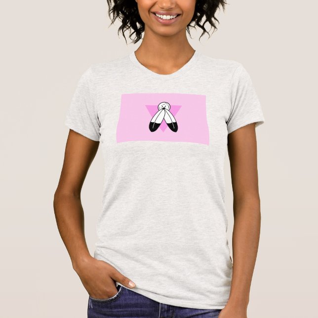 Two-Spirit Pink Triangle Flag T-Shirt (Front)