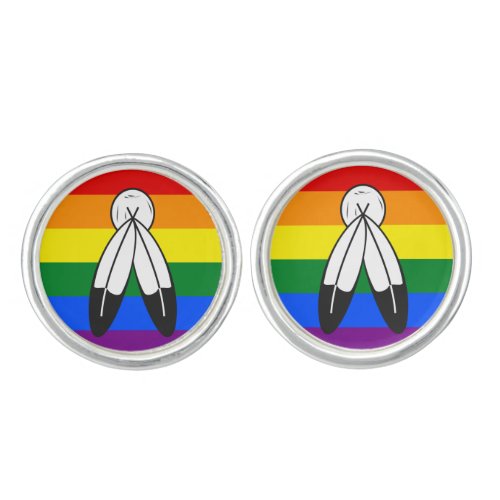 two_Spirit Pride Flag Cufflinks