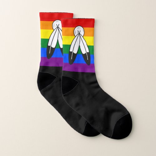 two_Spirit Pride Flag Socks