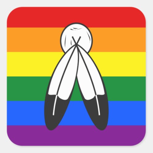 two_Spirit Pride Flag Square Sticker