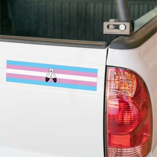 Two_Spirit Trans Pride Flag Bumper Sticker