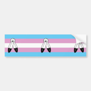 Two-Spirit Trans Pride Flag Bumper Sticker