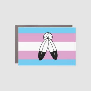 Two-Spirit Trans Pride Flag Car Magnet