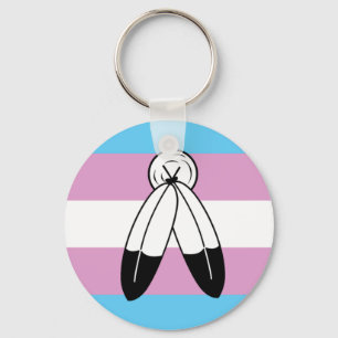 Two-Spirit Trans Pride Flag Keychain