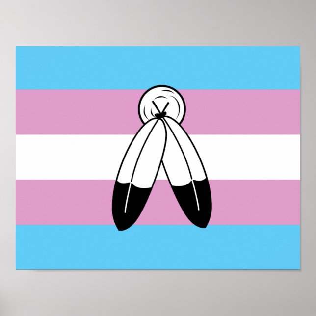 Two-Spirit Trans Pride Flag Poster (Front)