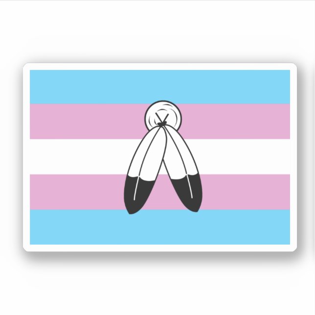 Two-Spirit Trans Pride Flag Sticker (Front)
