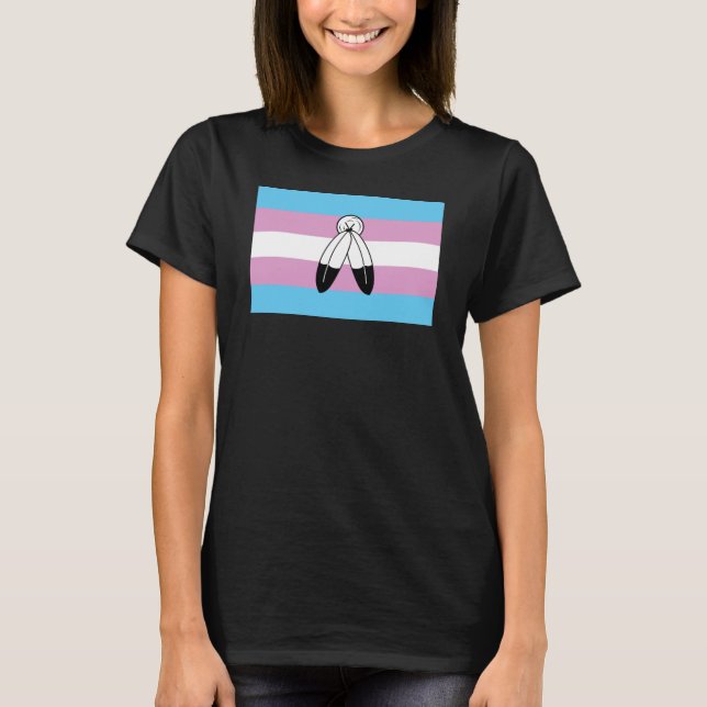 Two-Spirit Trans Pride Flag T-Shirt (Front)