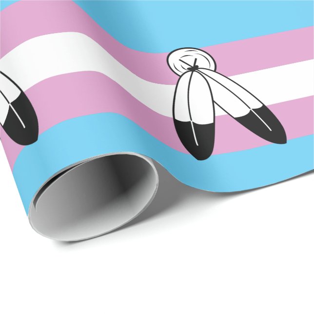 Two-Spirit Trans Pride Flag Wrapping Paper (Roll Corner)
