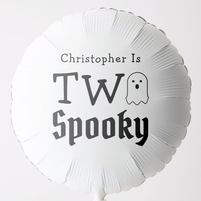 Two Spooky 2nd Birthday Balloon (Front)