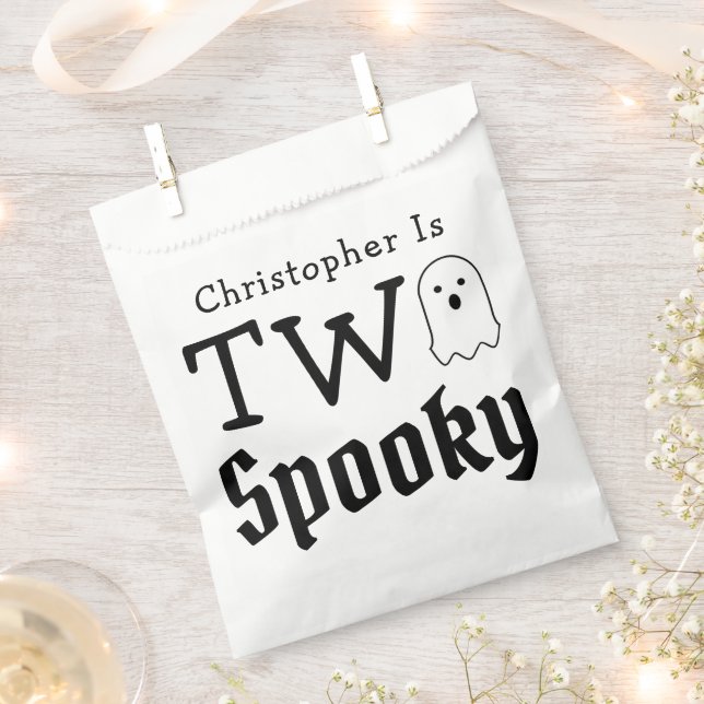 Two Spooky 2nd Birthday Favor Bag (Clipped)