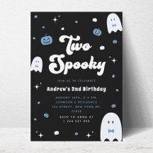 Two Spooky 2nd Birthday Halloween Invite