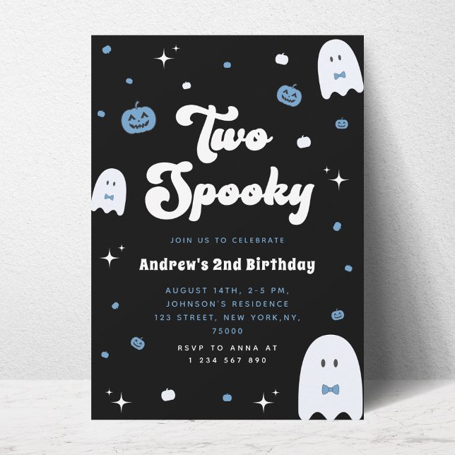 Two Spooky 2nd Birthday Halloween Invite (Creator Uploaded)