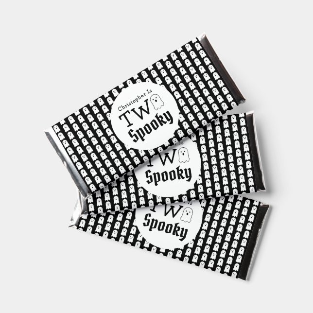 Two Spooky 2nd Birthday Hershey Bar Favors (Front)