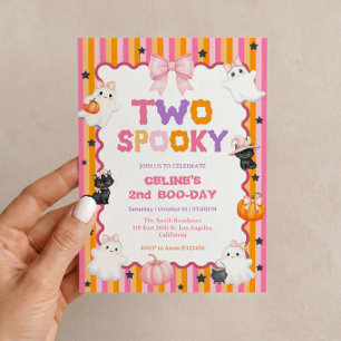 Two Spooky Birthday Invitation for Girl