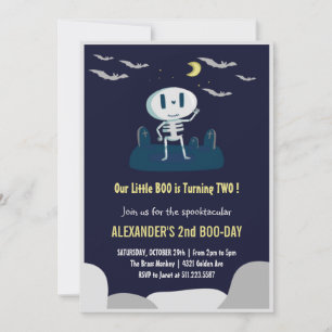 two spooky birthday invitations spooktacular