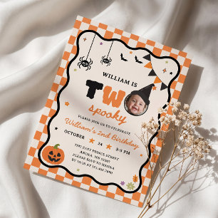 Two Spooky Boo-Day Fun 2nd Birthday Invitation
