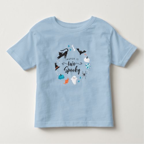 Two Spooky Boy Birthday Party Toddler T_shirt