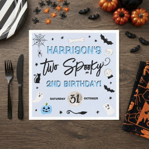 Two Spooky! Boys Halloween 2nd Birthday Party Napkins