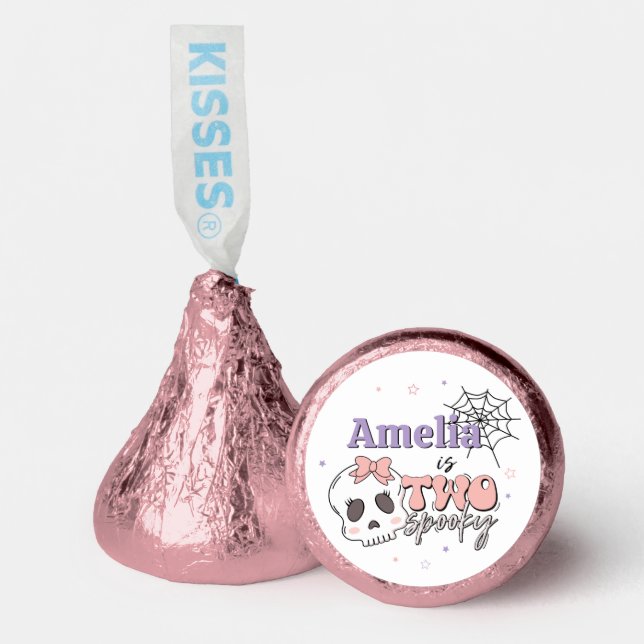 Two Spooky Cute Pink Halloween Happy Birthday Hershey®'s Kisses® (Front)