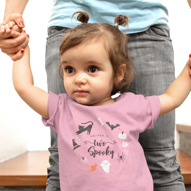 Two Spooky Girl Birthday Party Toddler T-shirt (Creator Uploaded)