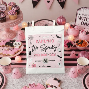 Two Spooky! Girls Halloween 2nd Birthday Party Favor Bag