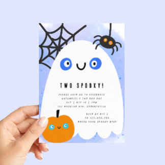 TWO SPOOKY Halloween 2nd Birthday Invitation